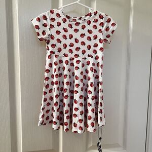 Sweet Bamboo Ladybug Swirly Short Sleeve Dress Girls Size 18-24 Months NWT